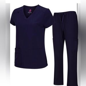 Natural Uniforms Women's Cool
Stretch V-Neck Top and Cargo Pant Set